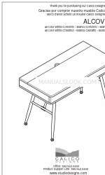 CALICO DESIGNS ALCOVE DESK 51252 Manual de instrucciones de montaje