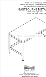 CALICO DESIGNS EASTBOURNE METAL DESK 55131 Montageanleitung Handbuch