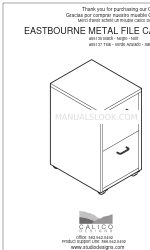 CALICO DESIGNS EASTBOURNE METAL FILE CABINET 55137 Instrukcja montażu