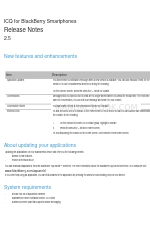 Blackberry ICQ FOR BLACKBERRY SMARTPHONES 2.5 - RELEASE NOTES 릴리스 노트