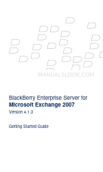 Blackberry PRD-10459-016 - Enterprise Server For MS Exchange Handbuch 