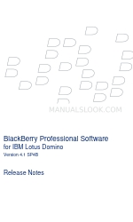 Blackberry PROFESSIONAL SOFTWARE FOR IBM LOTUS DOMINO Freigabemitteilung