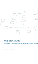 Blackberry PROFESSIONAL SOFTWARE FOR IBM LOTUS DOMINO - - MIGRATION GUIDE Manuel