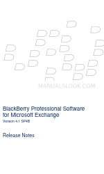 Blackberry PROFESSIONAL SOFTWARE FOR MICROSOFT EXCHANGE Catatan Rilis