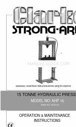 Clarke Strong-arm AHP 16 Operation & Maintenance Instructions Manual