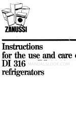 Zanussi DI 3165 Instrucciones de uso y cuidado