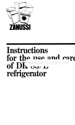 Zanussi DR 85/L Manuale di istruzioni per l'uso