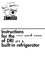 Zanussi DRI 51 L Folheto de instruções