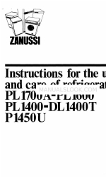 Zanussi PL1700A Manual de instruções de utilização e manutenção