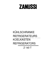 Zanussi Z 140 T Livret d'instructions