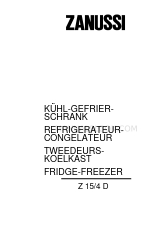 Zanussi Z 15/4 D Livret d'instructions