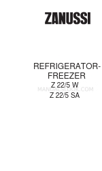 Zanussi Z 22/5 SA Instruction Booklet