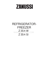 Zanussi Z 35/4 W Livret d'instructions