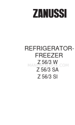 Zanussi Z 56/3 SA Instruction Booklet