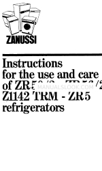 Zanussi Z1142 TRM Kullanım Kılavuzu