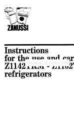 Zanussi Z1142TRM 使用上の注意