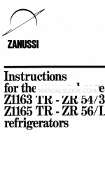 Zanussi Z1163 TR Gebruiksaanwijzing en onderhoudshandleiding