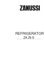 Zanussi ZA 26 S Instruction Booklet