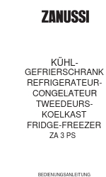 Zanussi ZA 3 PS Livret d'instructions