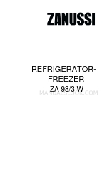 Zanussi ZA 98/3 W Instruction Booklet