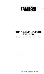 Zanussi ZC135R Instruction Booklet