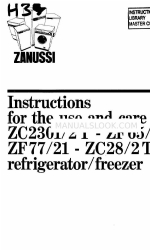 Zanussi ZC2301/2T Instructions For Use Manual