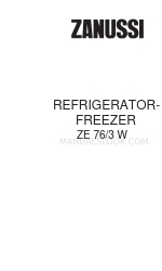 Zanussi ZE 76/3 W Instruction Booklet