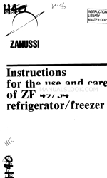 Zanussi ZF 49/54 Instructions pour l'utilisation et l'entretien