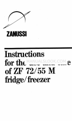 Zanussi ZF 72/55 M Instructions For The Use And Care