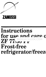 Zanussi ZF 77/30 FF Instructions For Use Manual