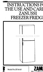 Zanussi ZF36 Instrucciones de uso y cuidado