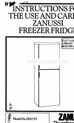 Zanussi ZF55 Instrucciones de uso y cuidado