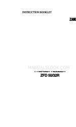 Zanussi ZFD 32R Instruction Booklet