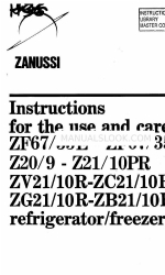 Zanussi ZG21/10R Инструкция по использованию и уходу