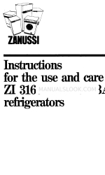 Zanussi ZI 3165A Instrukcje użytkowania i pielęgnacji