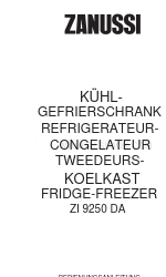 Zanussi ZI 9250 DA Instruction Booklet