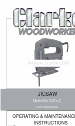 Clarke Woodworker CJS1-C Gebruiks- en onderhoudsinstructies