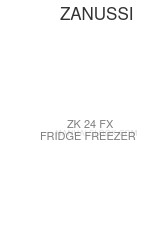 Zanussi ZK 24 FX Buklet Instruksi