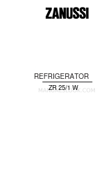 Zanussi ZR 25/1 W Instruction Booklet