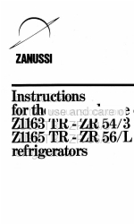 Zanussi ZR 54/3 Інструкція із застосування та догляду