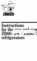 Zanussi ZR60/3B Gebruiksaanwijzing en onderhoudshandleiding