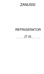 Zanussi ZT 25 Manuel d'instruction