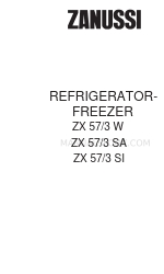 Zanussi ZX 57/3 SA Instruction Booklet