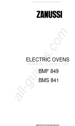 Zanussi BMF 841 Буклет с инструкциями