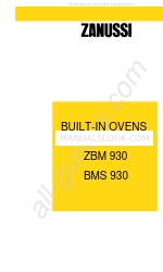 Zanussi BMS930 지침 책자