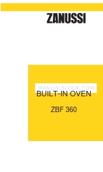 Zanussi BUILT IN OVEN ZBF 360 Instruction Booklet