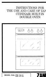 Zanussi Cuisinair FBI 783 X 사용 및 관리 지침