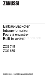 Zanussi ZOS 865 Instruction Booklet