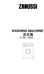 Zanussi Aquacycle 750 Instruction Booklet