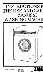 Zanussi EW 807 Instrucciones de uso y cuidado
